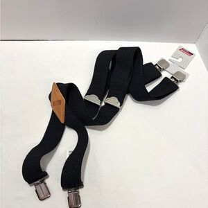 Dickies Men’s Solid Straight Clip Suspenders One Size (1S) Adjustable X-Back NWT